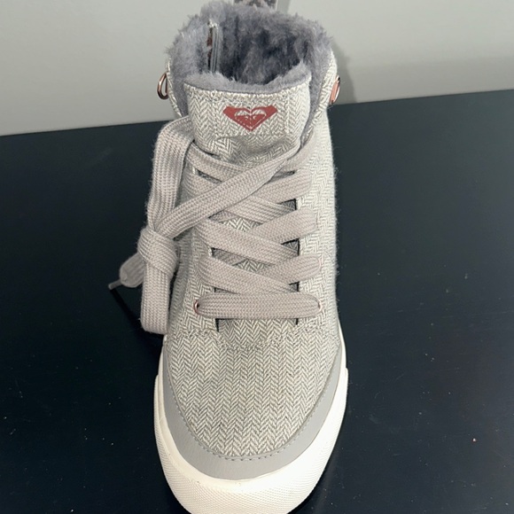 Gray High-Top Women's Sneakers - Picture 3 of 4